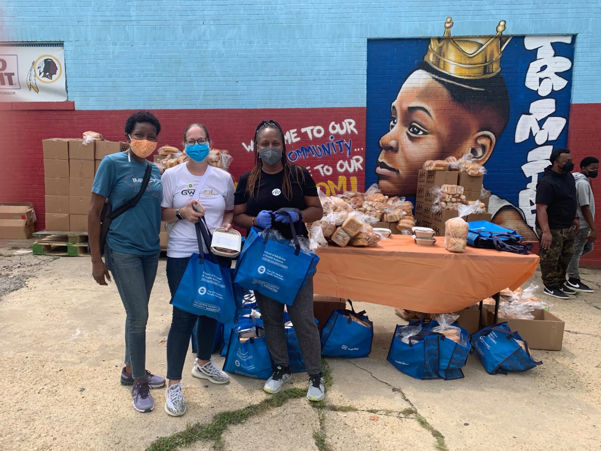 covid event and food drive in trinidad
