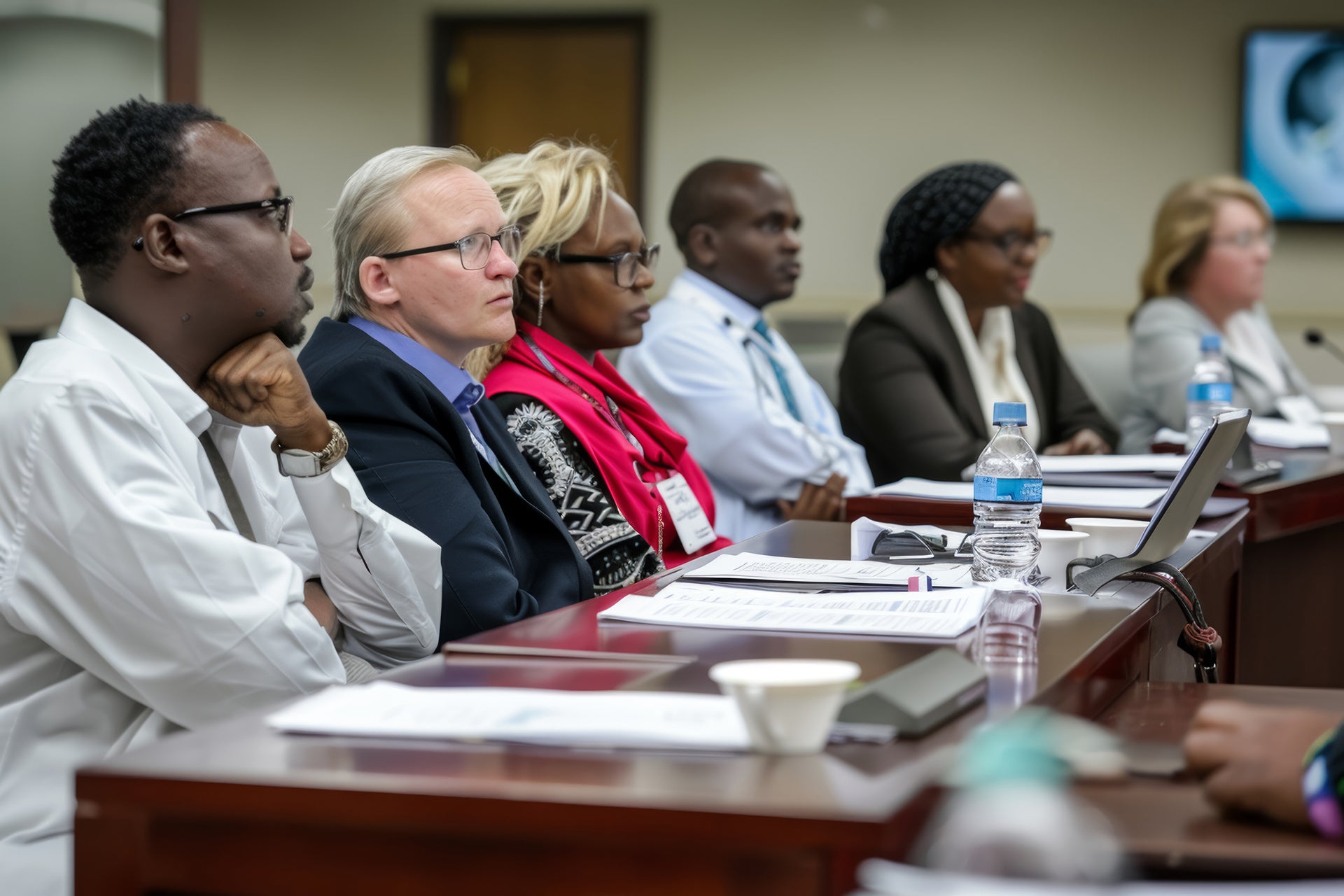 diverse health and community stakeholders meeting to discuss long-term program planning and sustainability